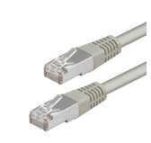 Cable Réseaux RJ45 50cm Droit Cat6A S/FTP Blindé Gris