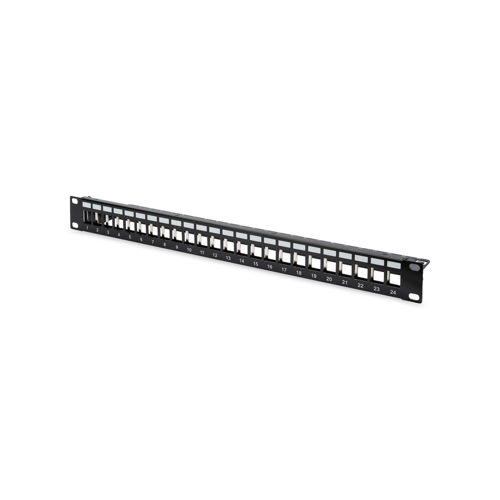 Panneau de Brassage Digitus 1U 19" 24 ports Keystone RJ45 C6 DN-91411 Panneau de Brassage Digitus 1U 19" 24 ports Keystone RJ45 C6 DN-91411