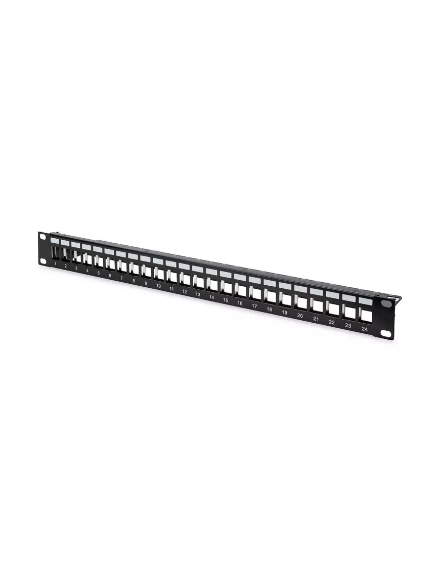 Panneau de Brassage Digitus 1U 19" 24 ports Keystone RJ45 C6 DN-91411 BAIE_DN91411 - 1