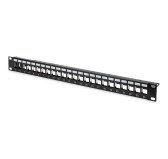 Panneau de Brassage Digitus 1U 19" 24 ports Keystone RJ45 C6 DN-91411 Panneau de Brassage Digitus 1U 19" 24 ports Keystone RJ45 C6 DN-91411