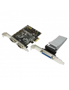 Carte PCI Express LogiLink PC0033 2 x DB9 Série + 1 x DB25 Parallèle CPCIE-LL_PC0033 - 1