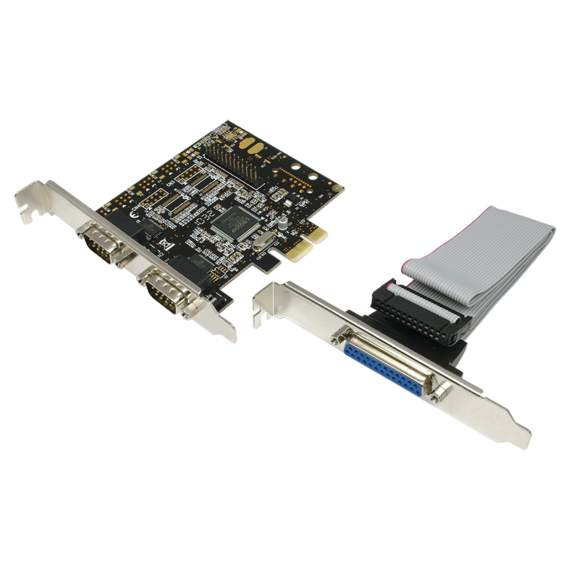 Carte PCI Express LogiLink PC0033 2 x DB9 Série + 1 x DB25 Parallèle