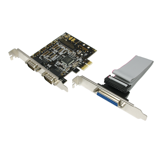 Carte PCI Express LogiLink PC0033 2 x DB9 Série + 1 x DB25 Parallèle CPCIE-LL_PC0033 - 1
