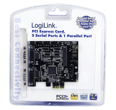 Carte PCI Express LogiLink PC0033 2 x DB9 Série + 1 x DB25 Parallèle CPCIE-LL_PC0033 - 2