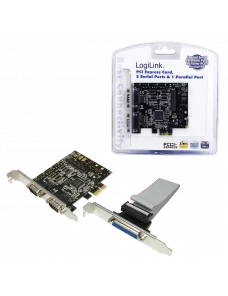 Carte PCI Express LogiLink PC0033 2 x DB9 Série + 1 x DB25 Parallèle CPCIE-LL_PC0033 - 3