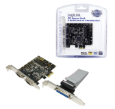Carte PCI Express LogiLink PC0033 2 x DB9 Série + 1 x DB25 Parallèle