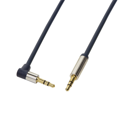 Cable Audio Jack 3.5mm Male/Male coudé 50cm LogiLink CA11050 CAJACK_CA11050 - 1