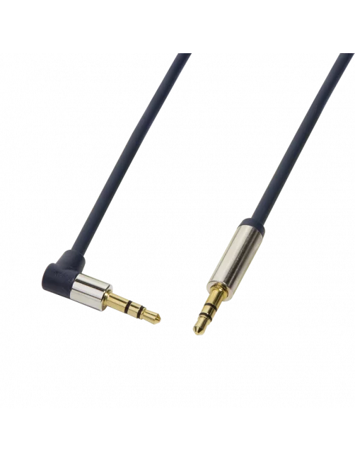 Cable Audio Jack 3.5mm Male/Male coudé 50cm LogiLink CA11050 CAJACK_CA11050 - 1