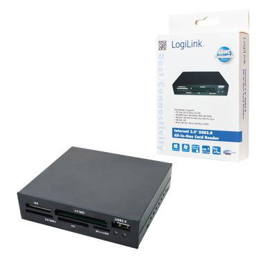 Rack 3.5 LogiLink CR0012 Lecteur Multi Carte + 1 Ports USB 2.0 RK3.5LL_CR0012 - 3