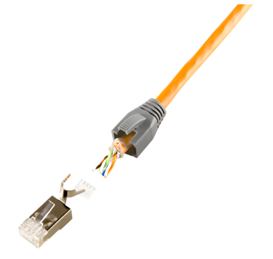 10x connecteur RJ45 C6A/7A/8.1A Blindé LogiLink MP0030 CRJ45_C6_MP0030 - 1