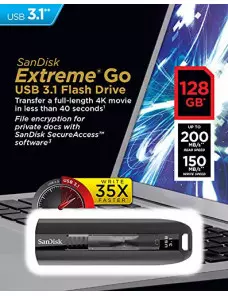 Clé USB 3.1 128Go SanDisk Extreme Go 200Mo/s 150Mo/s SanDisk - 5