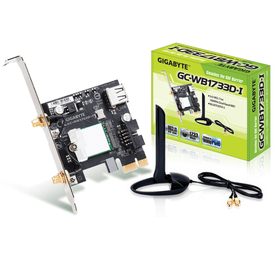 Carte Réseaux PCI-Express Wifi AC + Bluetooth Gigabyte GC-WB1733D-I CRGC-WB1733D-I - 2