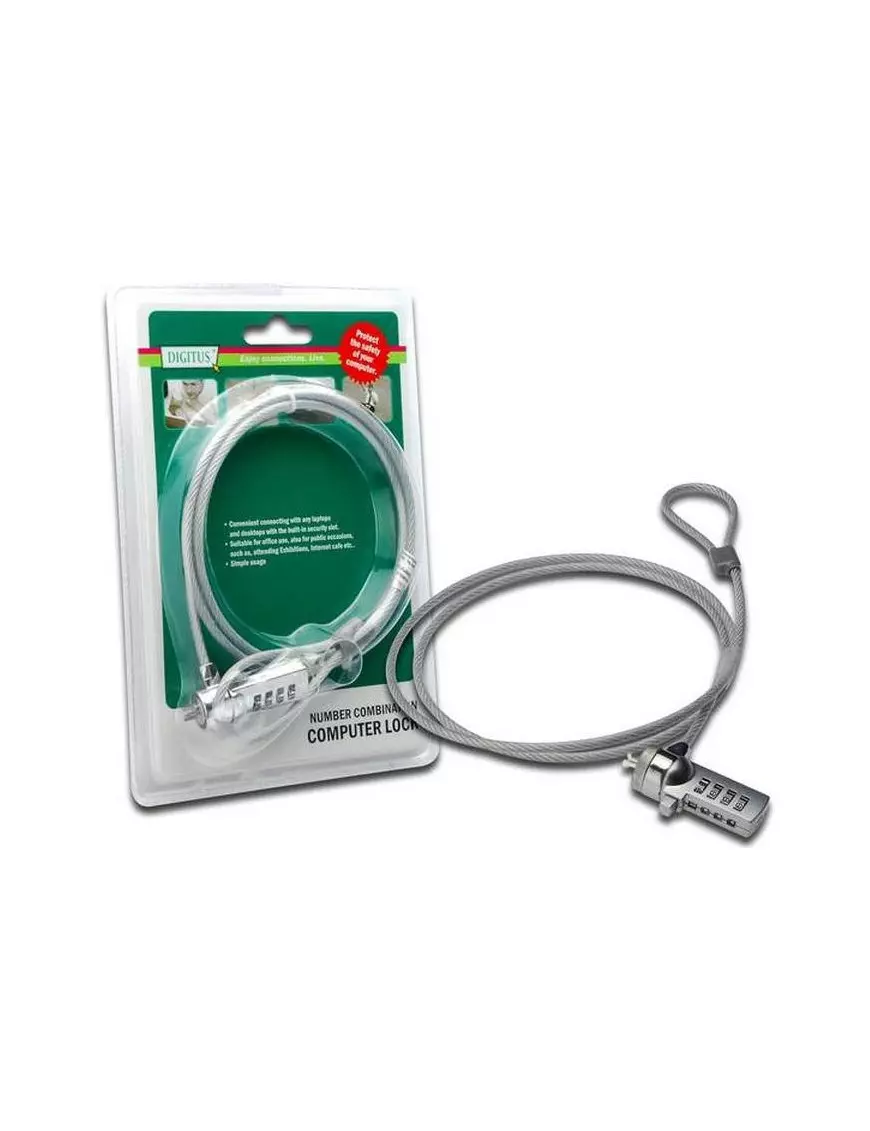 Antivol avec encrage Kensington 1.5m à Code Digitus DA-40500 ANTIVOLDA-40500 - 1