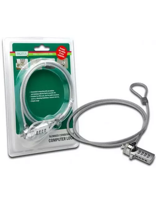 Antivol avec encrage Kensington 1.5m à Code Digitus DA-40500 ANTIVOLDA-40500 - 1