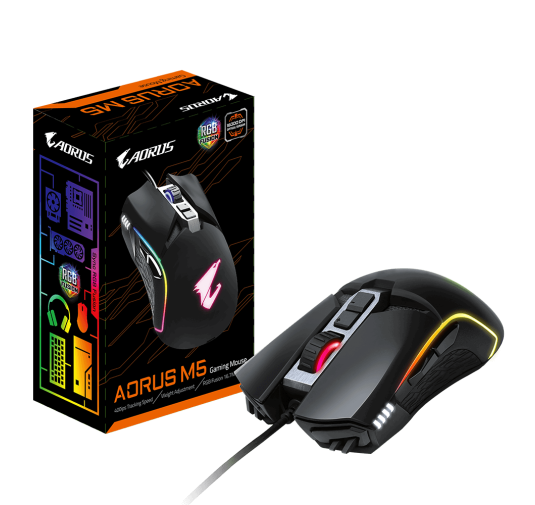Souris AORUS M5 Gaming RGB 16000dpi USB SOAOM5 - 1