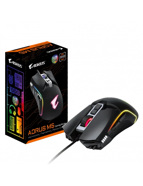 Souris AORUS M5 Gaming RGB 16000dpi USB SOAOM5 - 1