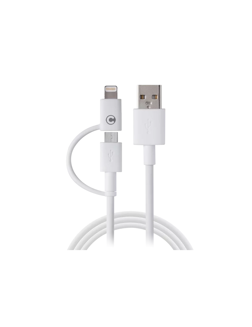 Câble Campus CB-IP5MU Dual Smart micro USB + Apple Lightning CAUSB_CB-IP5MU - 1