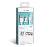 Câble Campus CB-IP5MU Dual Smart micro USB + Apple Lightning