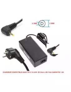 Chargeur Compatible Asus 19V 2.1A 40W 2.5/0.7mm Générique - 1