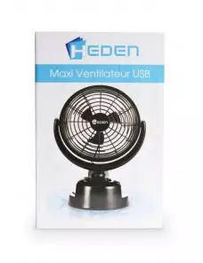 Ventilateur USB Heden Noir Diamètre 130mm Cable 1.2m 2 Vitesses VENUSB13CA - 5