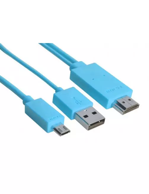 Adaptateur Micro USB vers HDMI 1.8M MHL Heden CABMICAHDM ADUSB-CABMICAHDM - 1