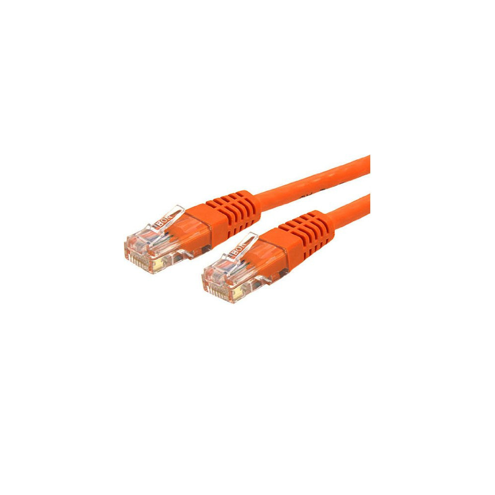 Cable Réseaux RJ45 2m Droit Cat6A S/FTP Blindé Orange