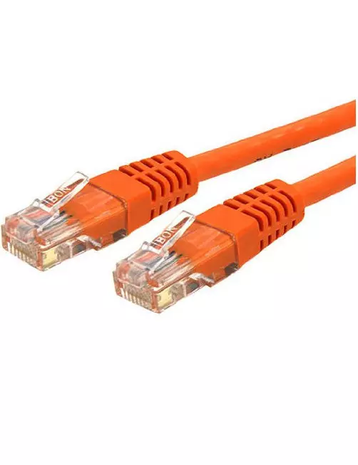 Cable Réseaux RJ45 2m Droit Cat6A S/FTP Blindé Orange CRJ45_C6_02M_ORAN - 1