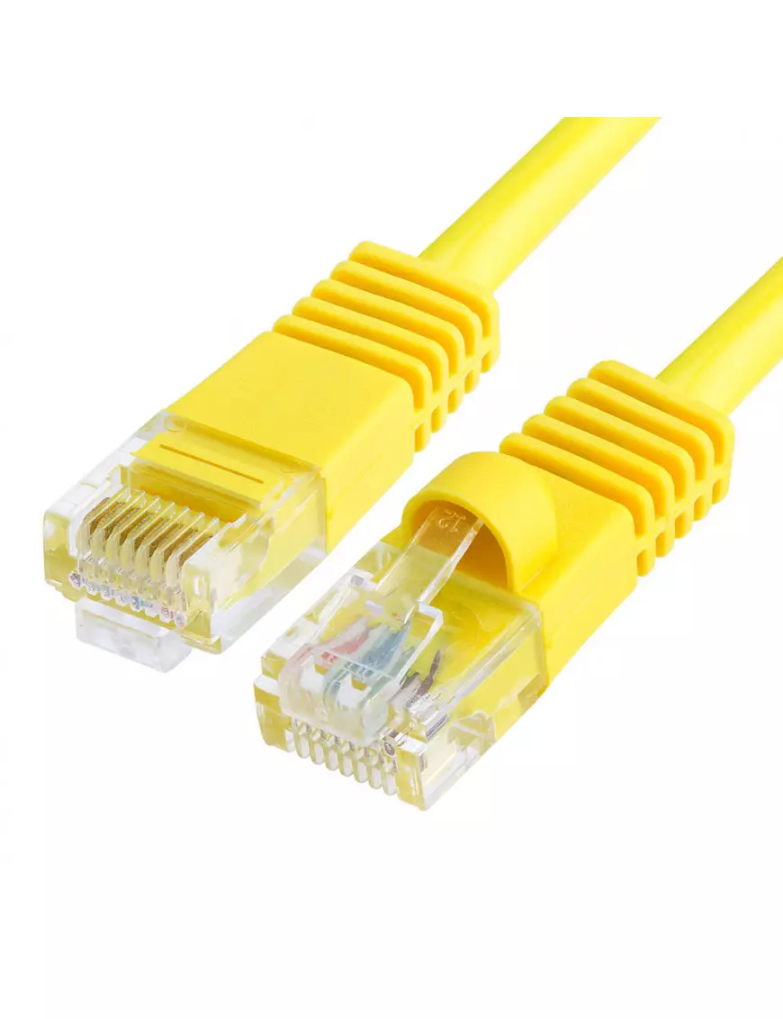 Cable Réseaux RJ45 2m Droit Cat6A S/FTP Blindé Jaune CRJ45_C6_02M_JAUN - 1