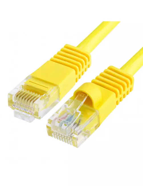 Cable Réseaux RJ45 2m Droit Cat6A S/FTP Blindé Jaune CRJ45_C6_02M_JAUN - 1