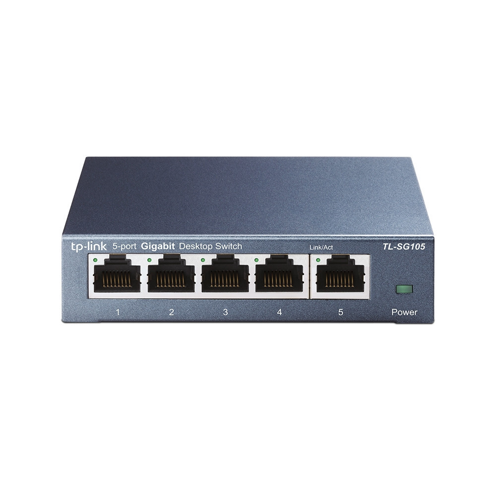 Switch RJ45 TP-Link TL-SG105 10/100/1000 Mbps 5 Ports Métal Switch RJ45 TP-Link TL-SG105 10/100/1000 Mbps 5 Ports Métal