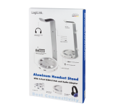 Support de Casque LogiLink UA0304 Hub USB 3.0 + Jack Aluminium Support de Casque LogiLink UA0304 Hub USB 3.0 + Jack Aluminium