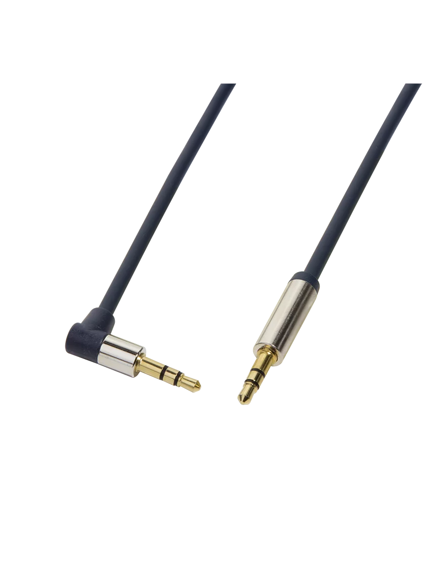 Cable Audio Jack 3.5mm Male/Male coudé 1m LogiLink CA11100