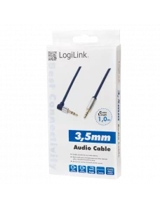 Cable Audio Jack 3.5mm Male/Male coudé 1m LogiLink CA11100 CAJACK_CA11100 - 3