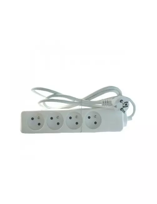 Bloc Multiprises 4 entrées Standard  1m Blanc M4P_SIMPLE_BL - 1