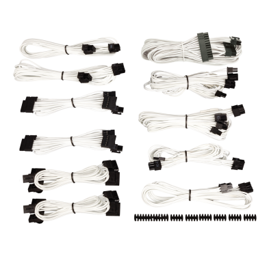 Kit de Câbles Corsair Pro Alimentation gainés Type 4 Blanc ALIMCOCP-8920224 - 1