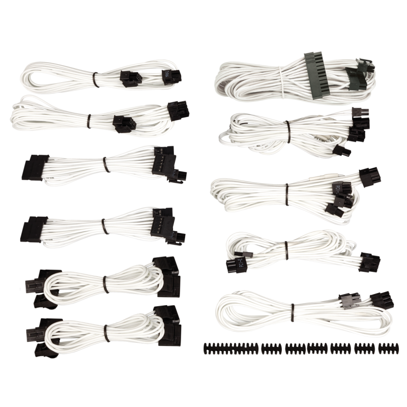 Kit de Câbles Corsair Pro Alimentation gainés Type 4 Blanc