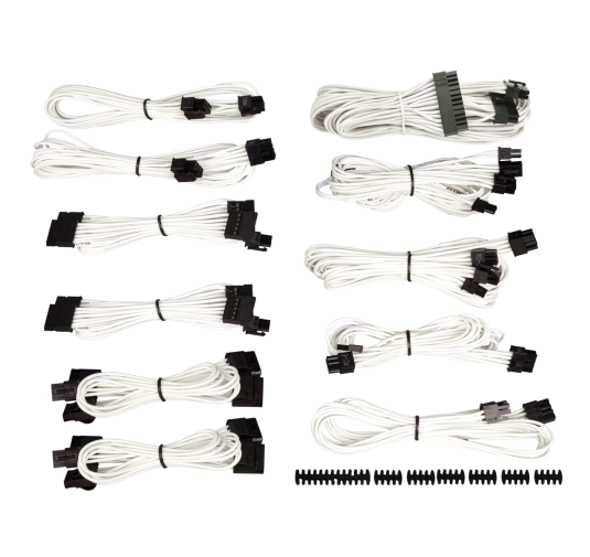 Kit de Câbles Corsair Pro Alimentation gainés Type 4 Blanc ALIMCOCP-8920224 - 1