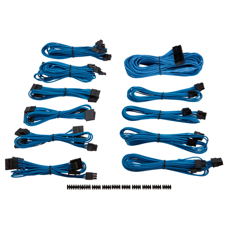 Kit de Câbles Corsair Pro Alimentation gainés Type 4 Bleu Kit de Câbles Corsair Pro Alimentation gainés Type 4 Bleu
