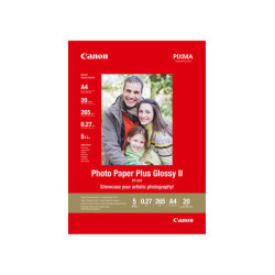 20 x Canon Photo Paper Plus Glossy II PP-201 130x180mm 260g/m2 RAMCAPP201-13X18 - 1