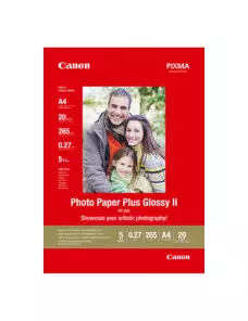 20 x Canon Photo Paper Plus Glossy II PP-201 130x180mm 260g/m2 RAMCAPP201-13X18 - 1