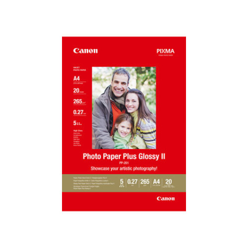 20 x Canon Photo Paper Plus Glossy II PP-201 130x180mm 260g/m2 RAMCAPP201-13X18 - 1