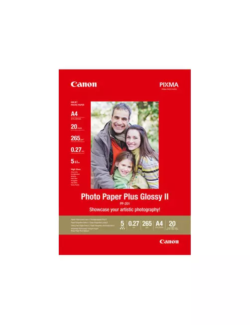 20 x Canon Photo Paper Plus Glossy II PP-201 130x180mm 260g/m2 RAMCAPP201-13X18 - 1