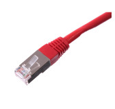 Cable Réseaux RJ45 1m Droit Cat6A S/FTP Blindé Rouge