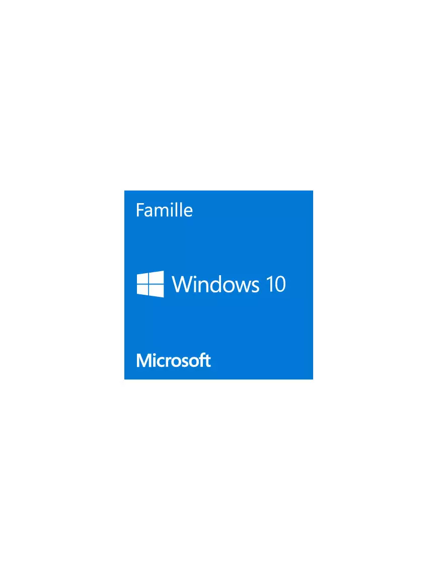 Microsot Windows 10 Famille 64 Bits OEM DVD 1 PC Fr