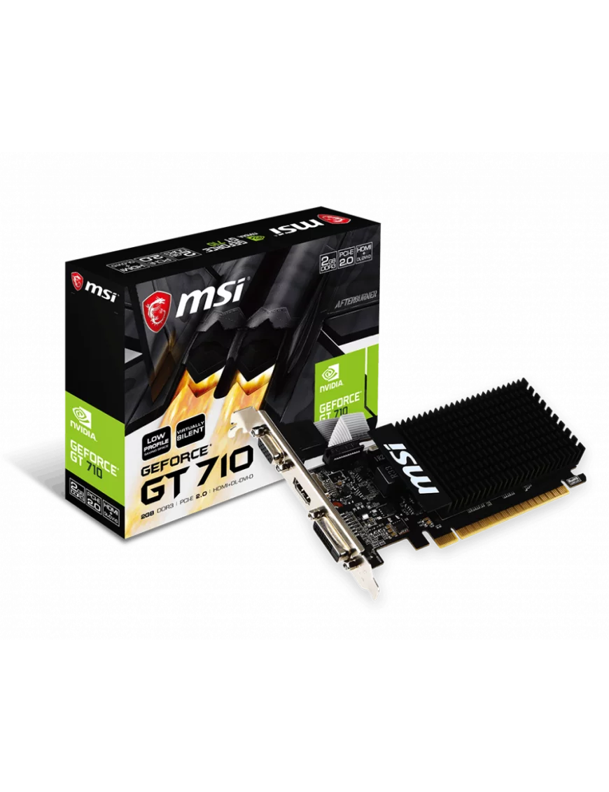 Carte Graphique MSI GT 710 2GD3H LP GT710 2Go DDR3 Silent Low Profile MSI - 1