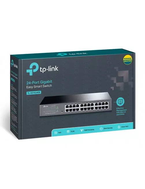 Switch RJ45 TP-Link TL-SG1024DE 10/100/1000 Mbps 24 Ports Rackable SW_TL-SG1024DE - 1