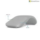Souris Microsoft Surface Arc Mouse Bluetooth 4.0 gris clair Microsoft - 7