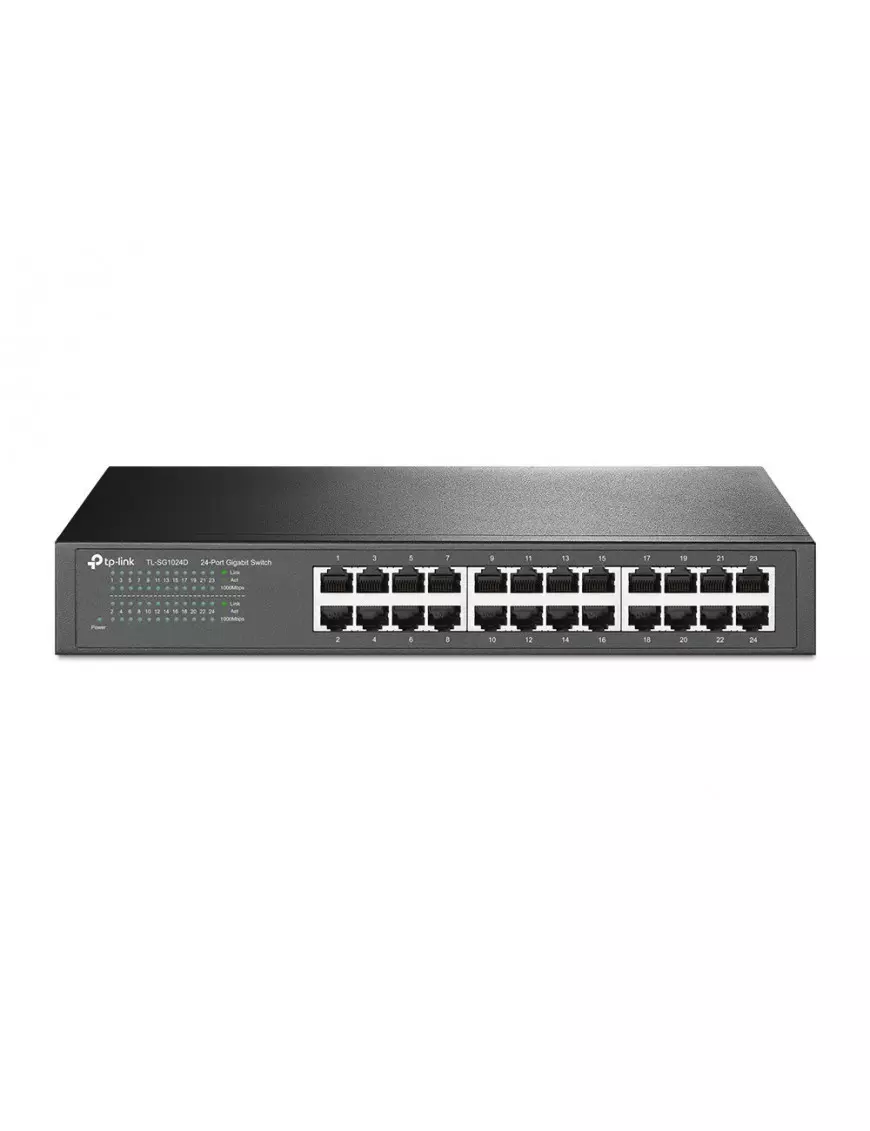 Switch RJ45 TP-Link TL-SG1024D 10/100/1000 Mbps 24 Ports Rackable SW_TL-SG1024D - 1